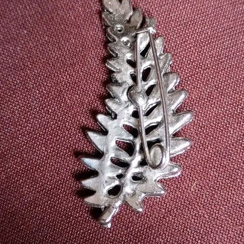 Vintage pin used, silver, unknown material many years old