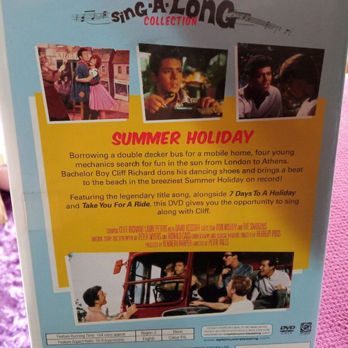 Summer Holiday DVD like new, Cliff Richard sing-a-long collection