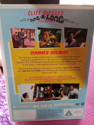 Summer Holiday DVD like new, Cliff Richard sing-a-long collection
