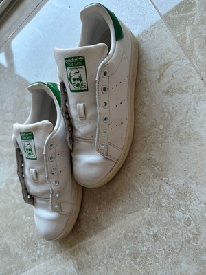 Adidas Stan Smith women's sneakers used, white and green, EU 37 1/3