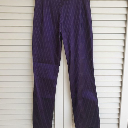 Vintage παντελόνι Crème Paris μεταλλικό μωβ, μέγεθος S/M