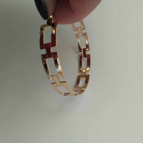 Bracelet with geometric design new, gold one size