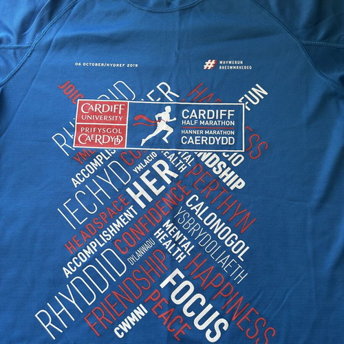 Half Marathon men's t-shirt, blue, size M