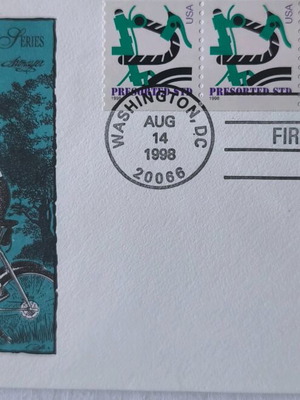 First Day Cover American Transportation Series Bicycle stamps new