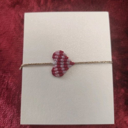 Macrame bracelet Martaki heart with adjustable size new