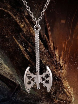Gimli Double Axe Pendant Lord of the Rings like new