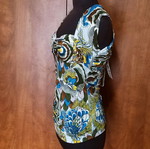 Vintage Top Ice Iceberg με Χιαστί Πλάτη και Floral Print, Καινούργιο