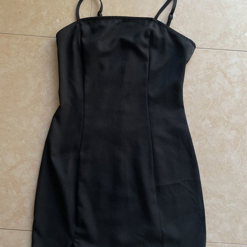 Shein black mini bodycon dress, size S