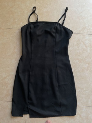 Shein black mini bodycon dress, size S
