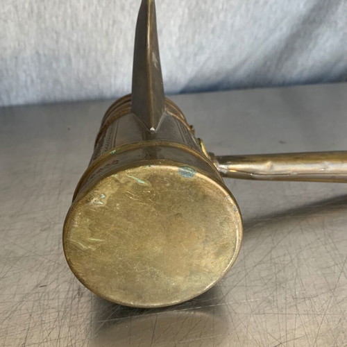 Coffee cezve old used, copper and brass