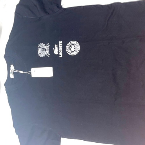 Lacoste T-Shirt Triple Logo Black size L new