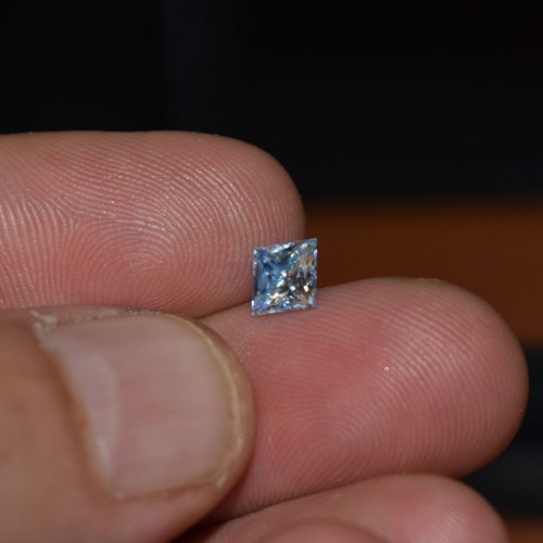 Blue Moissanite 1.00 Carat Lab Created with Certificate New