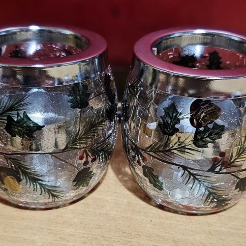 Vases with tealight holder like new, set of 2 pieces