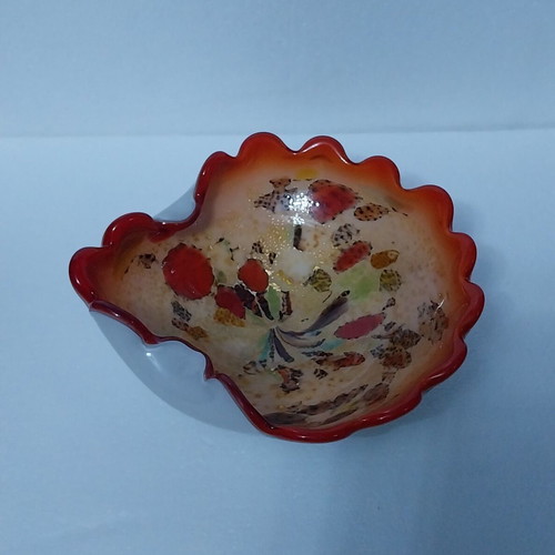 Murano Tutti Frutti Art Glass Bowl Vintage 1950-60s