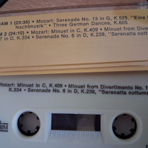 A Mozart Evening cassette tape like new, classical