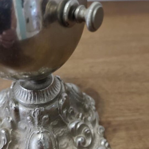 Vintage metal reception bell with rotary mechanism like new
