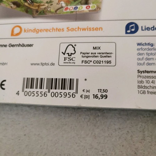 Tiptoi interactive book used, in German