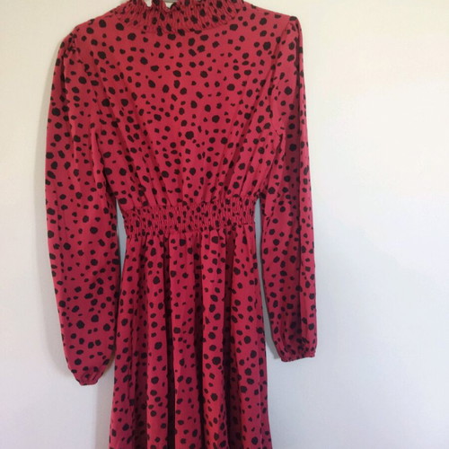 Polka Dot Short Dress New Size S