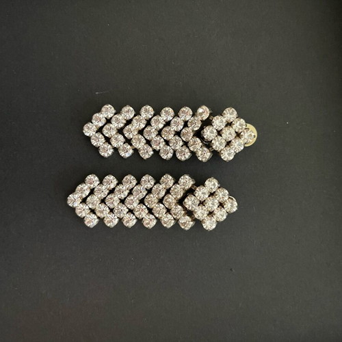 Earrings with rhinestones and clips like new