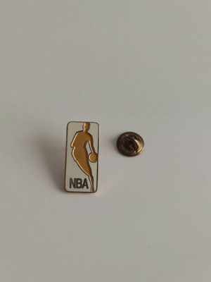 Nba logo Jerry West gold pin used 1996
