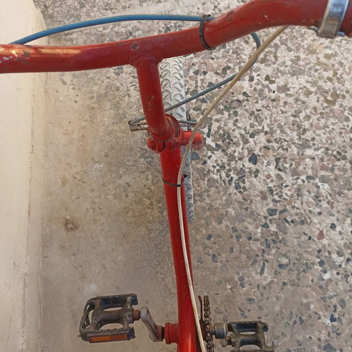 Low-step 16-inch bicycle used, red color