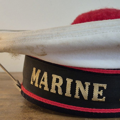 Marine Nationale Bachi French Navy Sailor Hat Vintage 1980-1990