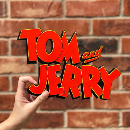 Tom and Jerry logo like new, 25x16.5 cm