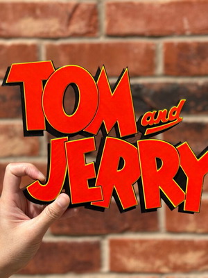 Tom and Jerry logo like new, 25x16.5 cm