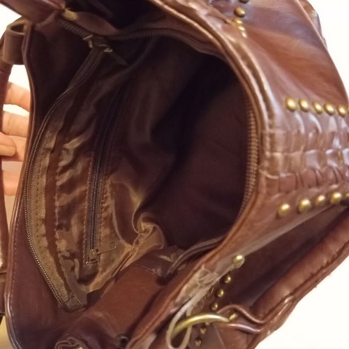 Women's Handbag like new, brown faux leather