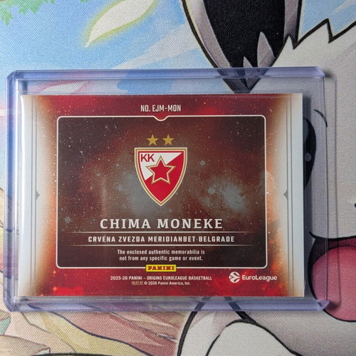 Chima Moneke jumbo patch card Euroleague Origins 2025-2026 like new