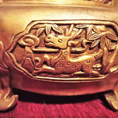 Chinese rotating feng shui ball like new, solid bronze