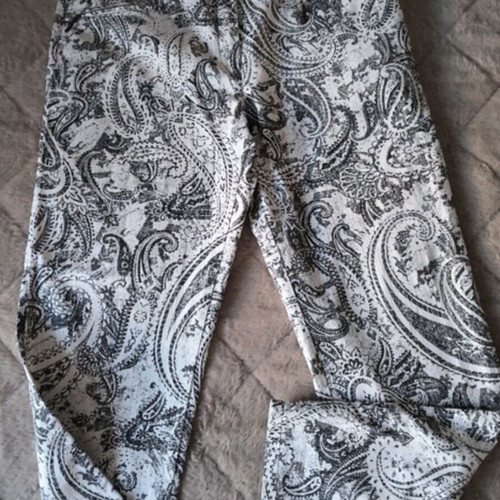 Ulla Popken pants with paisley pattern new with tags, black and white