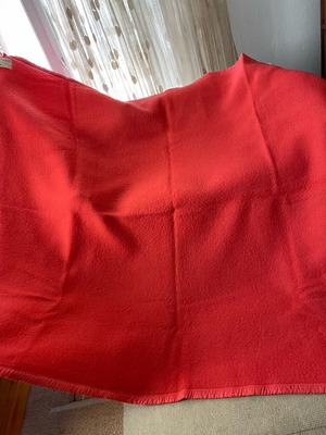 Frini wool double blanket like new, orange and salmon