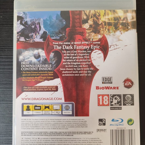 Dragon Age Origins PS3 like new