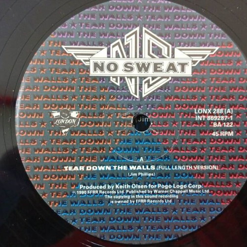 No Sweat Tear Down The Walls 12’ vinyl melodic hard rock used
