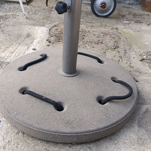 Garden umbrella base new, cement with carrying handles