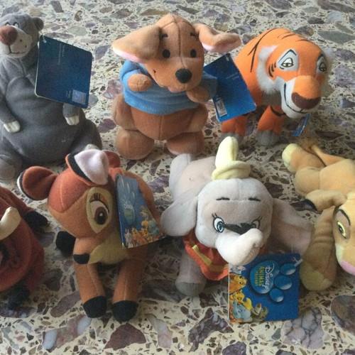 Official Disney Animal Friends plush toys used, pack of 7