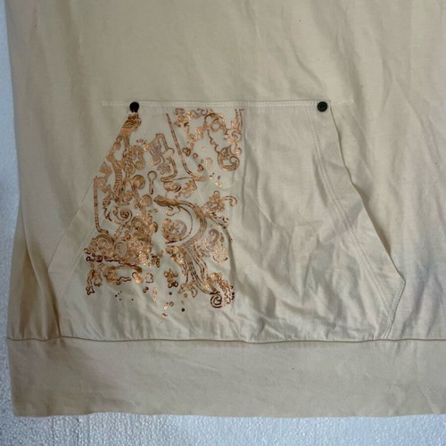 Nike sleeveless women's top size S like new, beige with designs and pocket