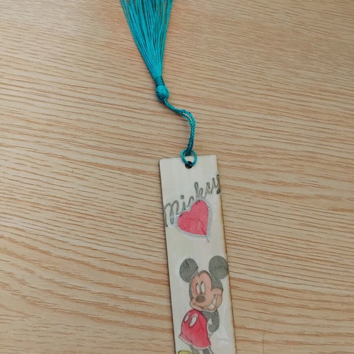 Handmade wooden bookmarks set of 2 with tassel
