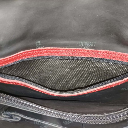 Avgoustis leather shoulder bag used, red
