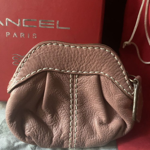 Lancel Gousset leather coin wallet with box and dustbag