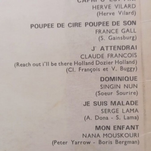 Vinyl Les plus belles chançons de France used