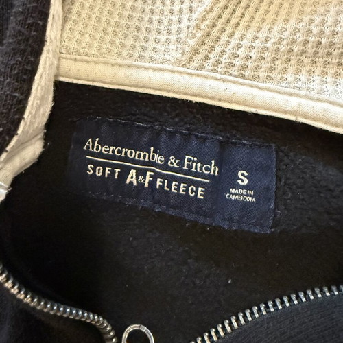 Abercrombie and Fitch black hoodie, size S