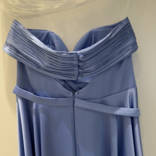Carmen dress for events baby blue size M thick satin strapless elegant like new