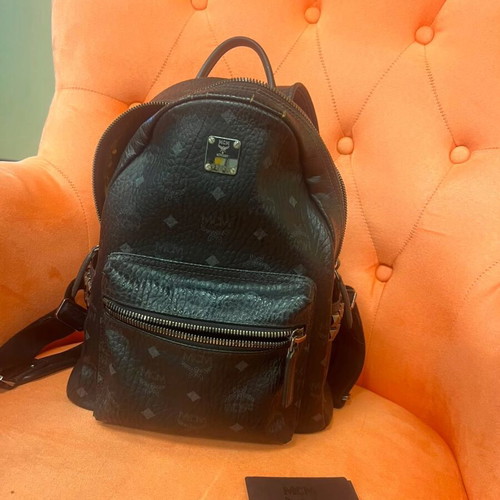MCM black medium backpack