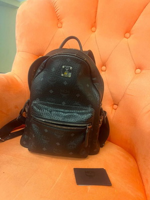 MCM black medium backpack