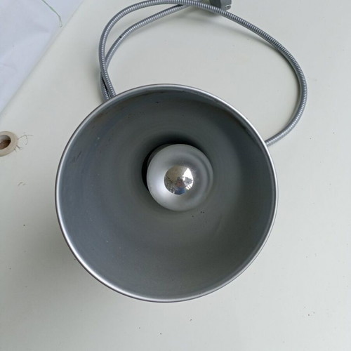 Spiral lamps new, set of 4, aluminum with bulb