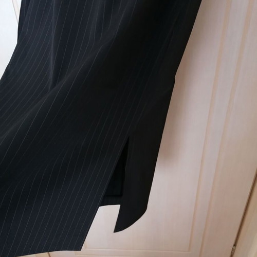 Sleeveless Dress L New Black with Subtle Stripe