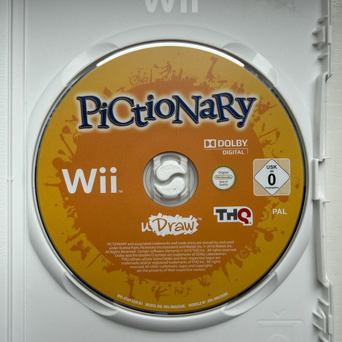 Pictionary Nintendo Wii game used with manual