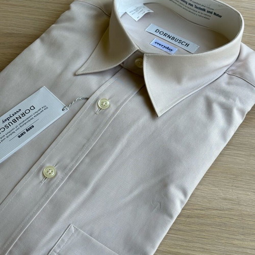 New Dornbusch solid color shirt, size M, beige/pink